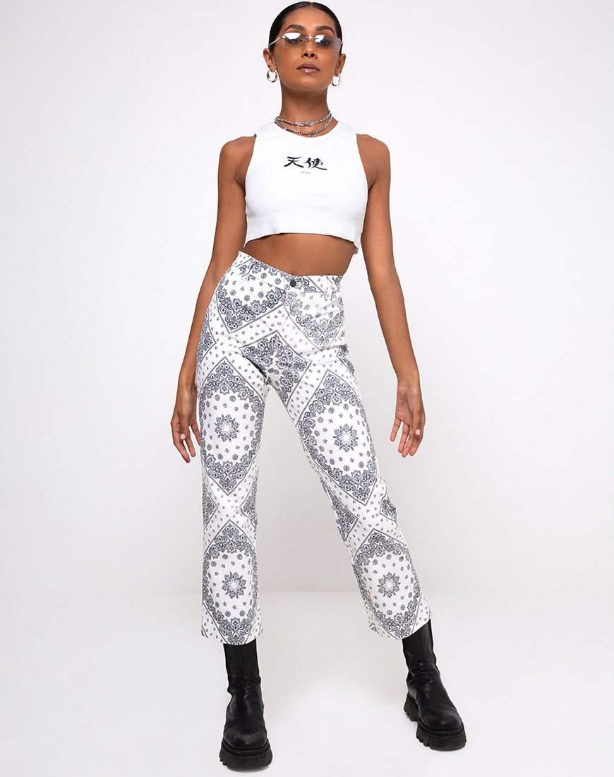 Beth-Hose in Bandana Ecru Platzierung