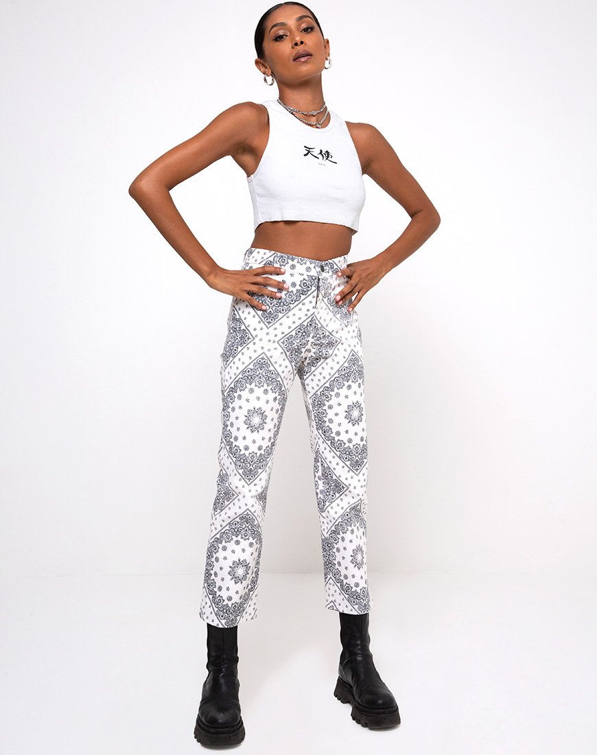 Bild von Beth Trouser in Bandana Ecru Platzierung