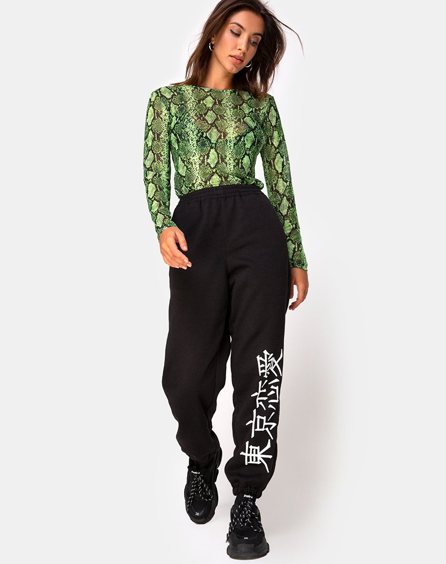 Image of Betina Mieder in Slime Lime Snake Mesh