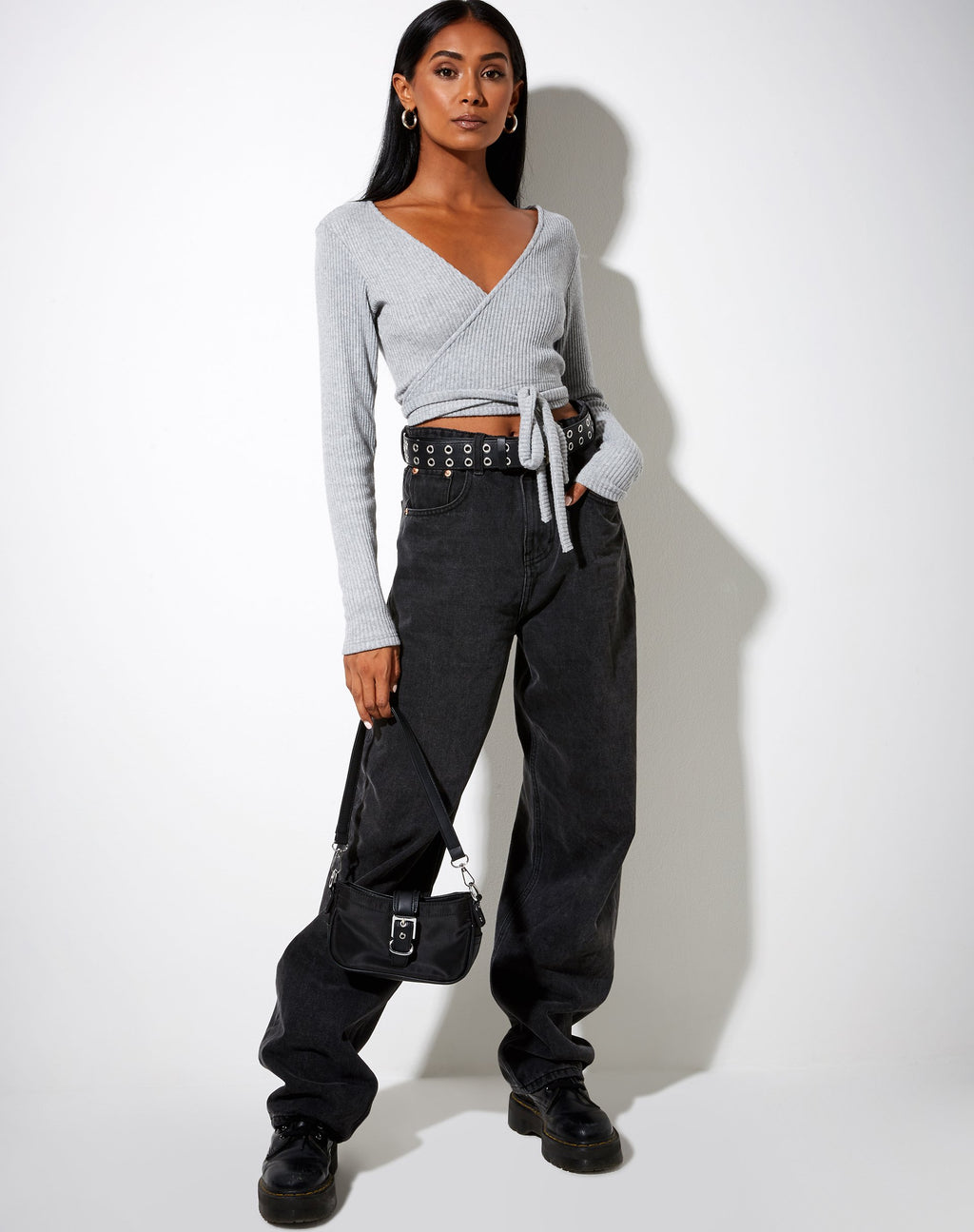 Bianca Top in Grau meliert