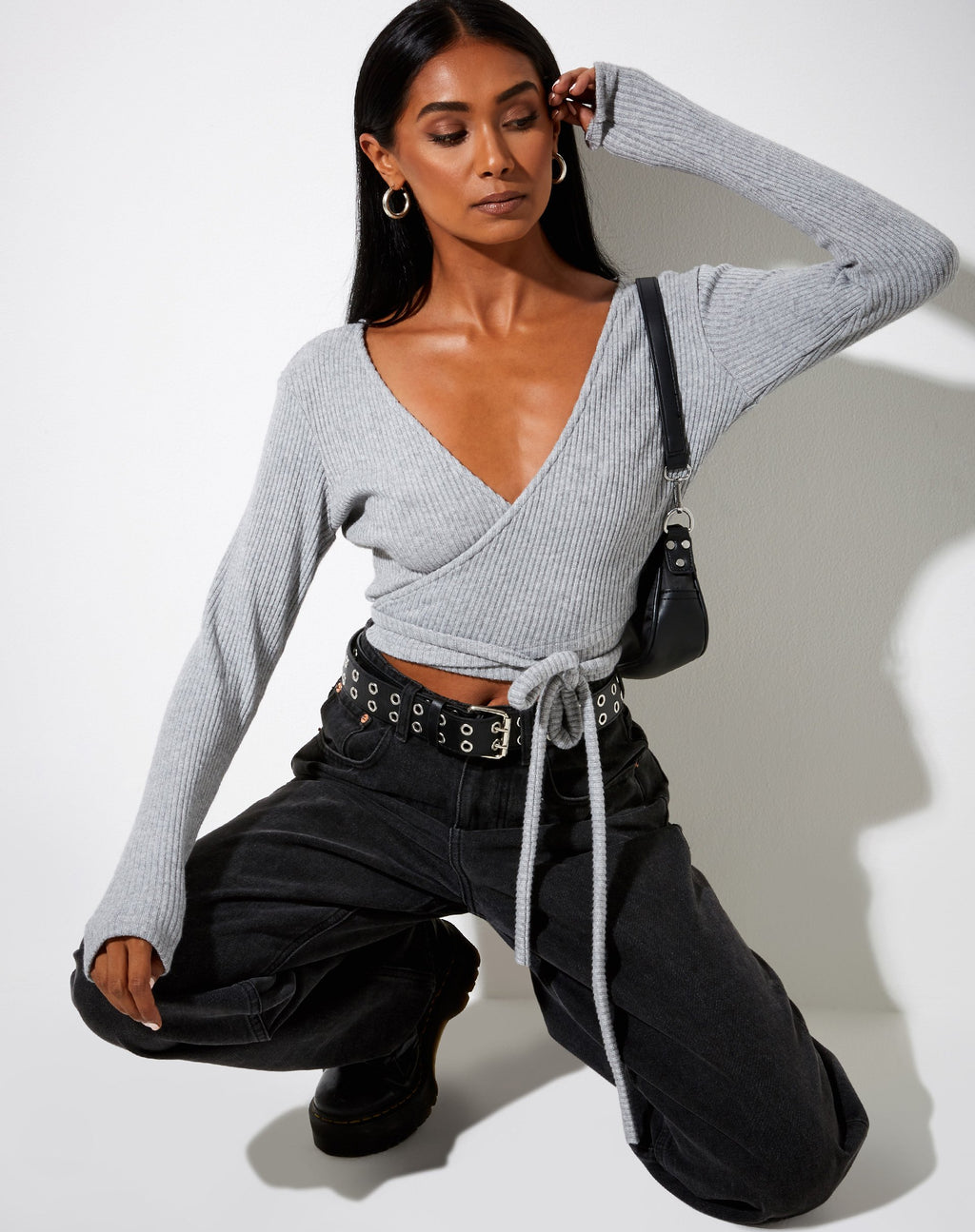 Bianca Top in Grau meliert