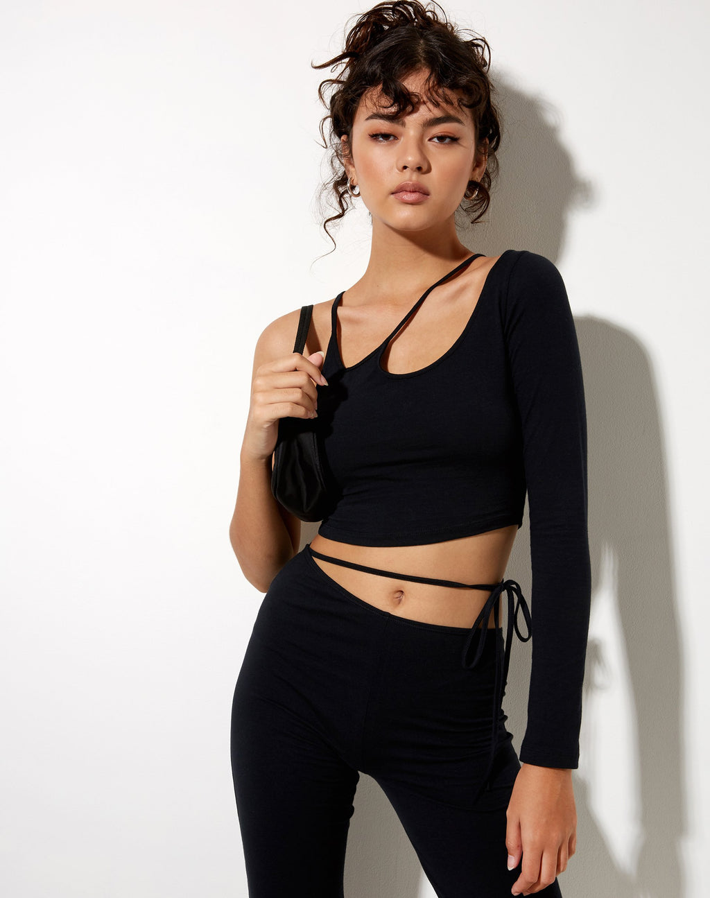 Biase Crop Top in Schwarz