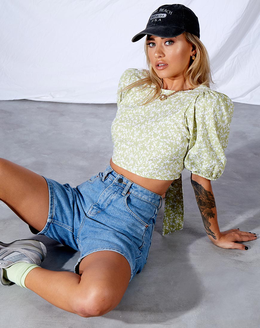 Bild von Bija Crop Top in Botanic Mint Foam
