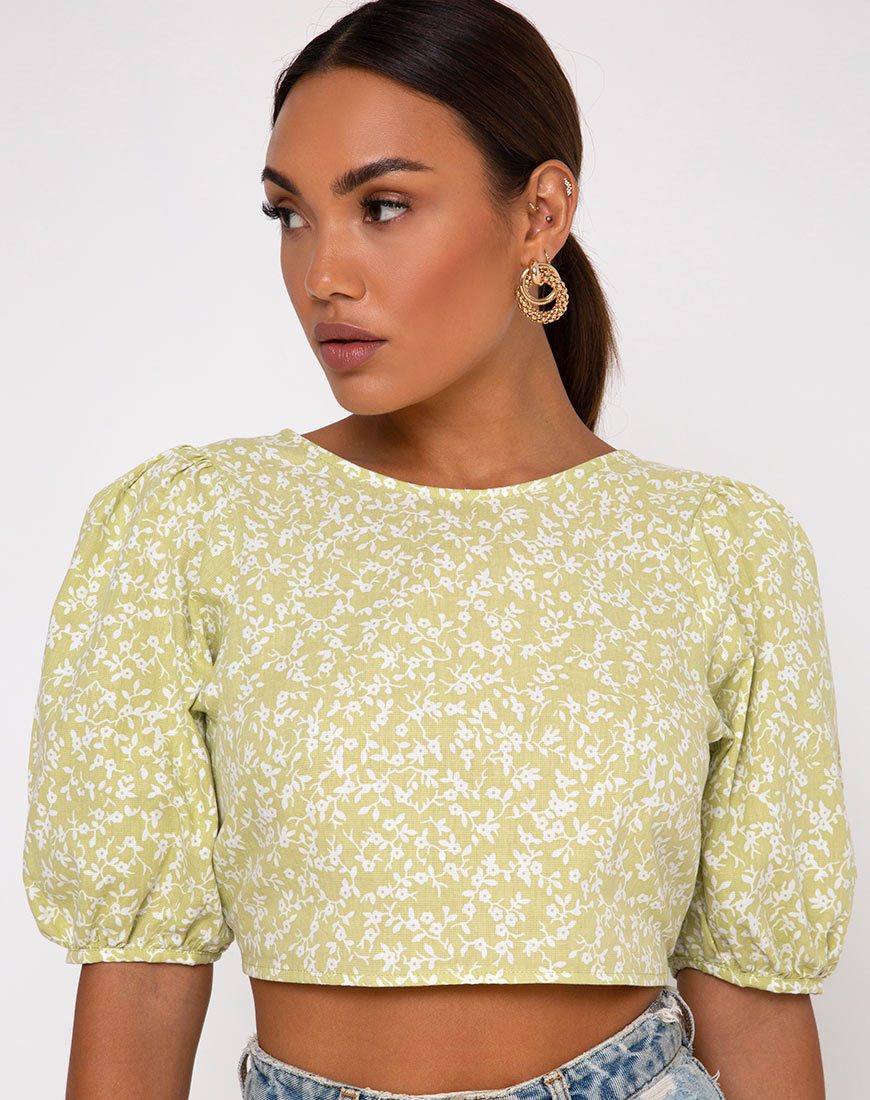 Bild von Bija Crop Top in Botanic Mint Foam