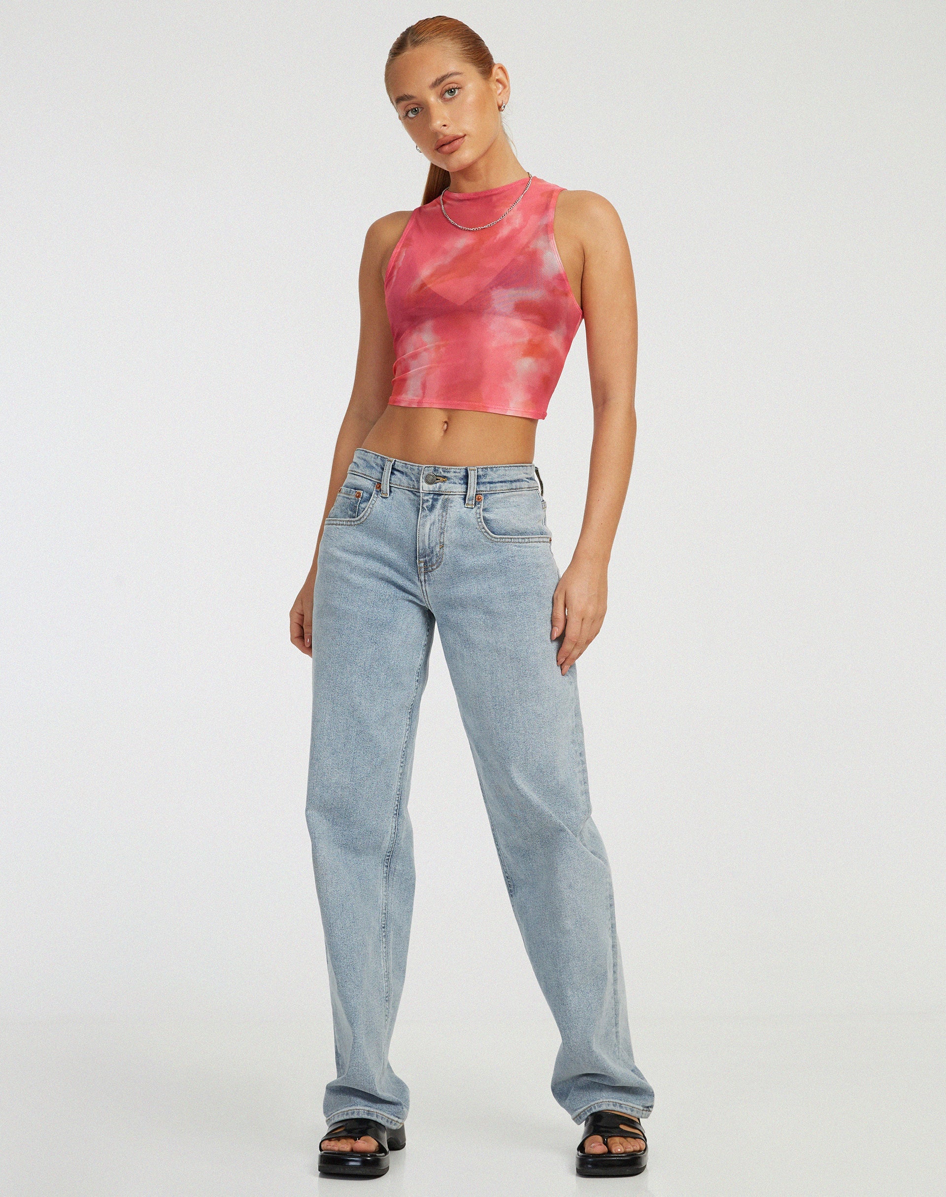 Bild von Bikari Crop Top in abstraktem verschwommenem Rosa
