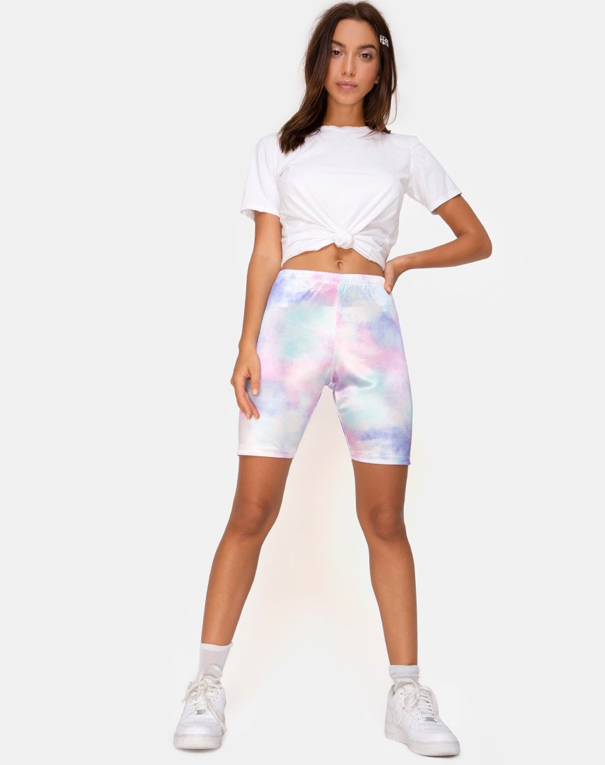 Image of Bike Short in Pastellfarbenem Tie Dye
