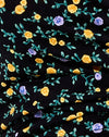 Fließende Blume Schwarz