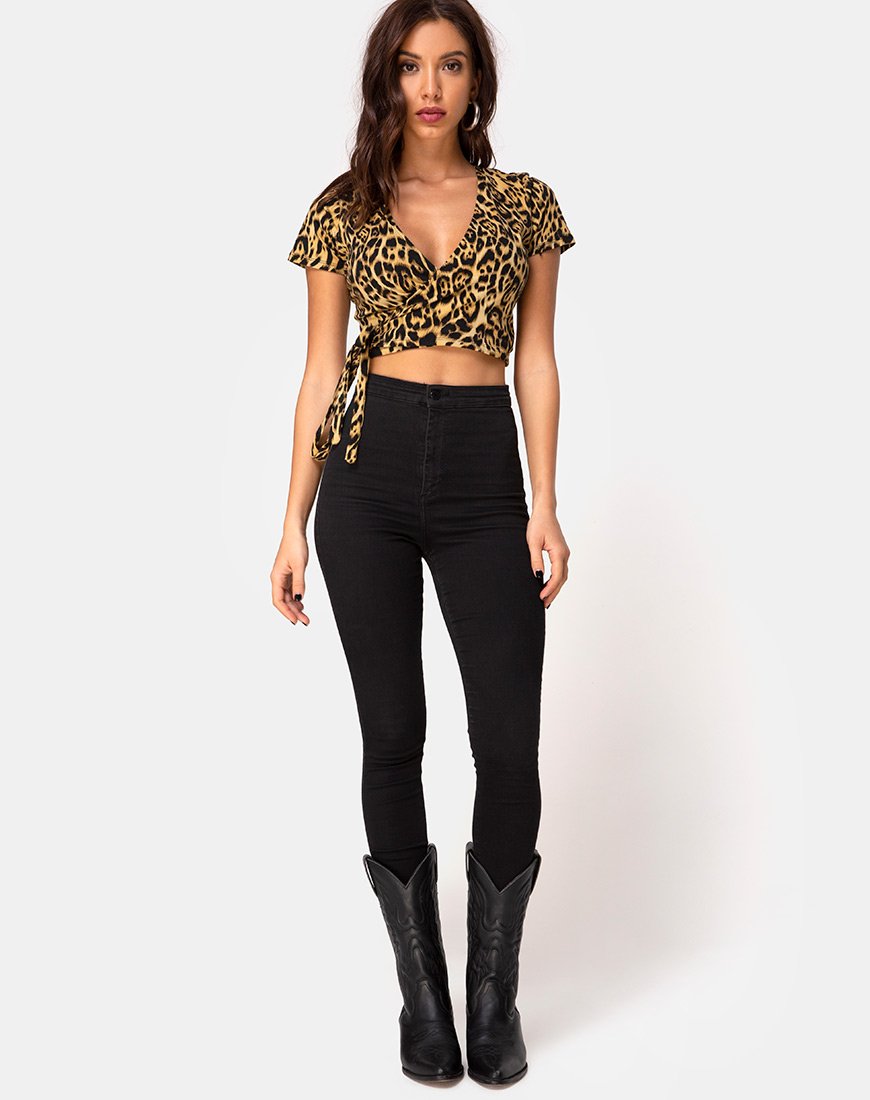 Bild von Bilen Crop Top in Leopard