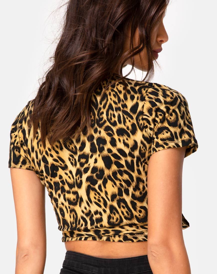 Bild von Bilen Crop Top in Leopard