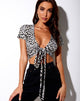 Bild von Bilen Crop Top in Cheetah