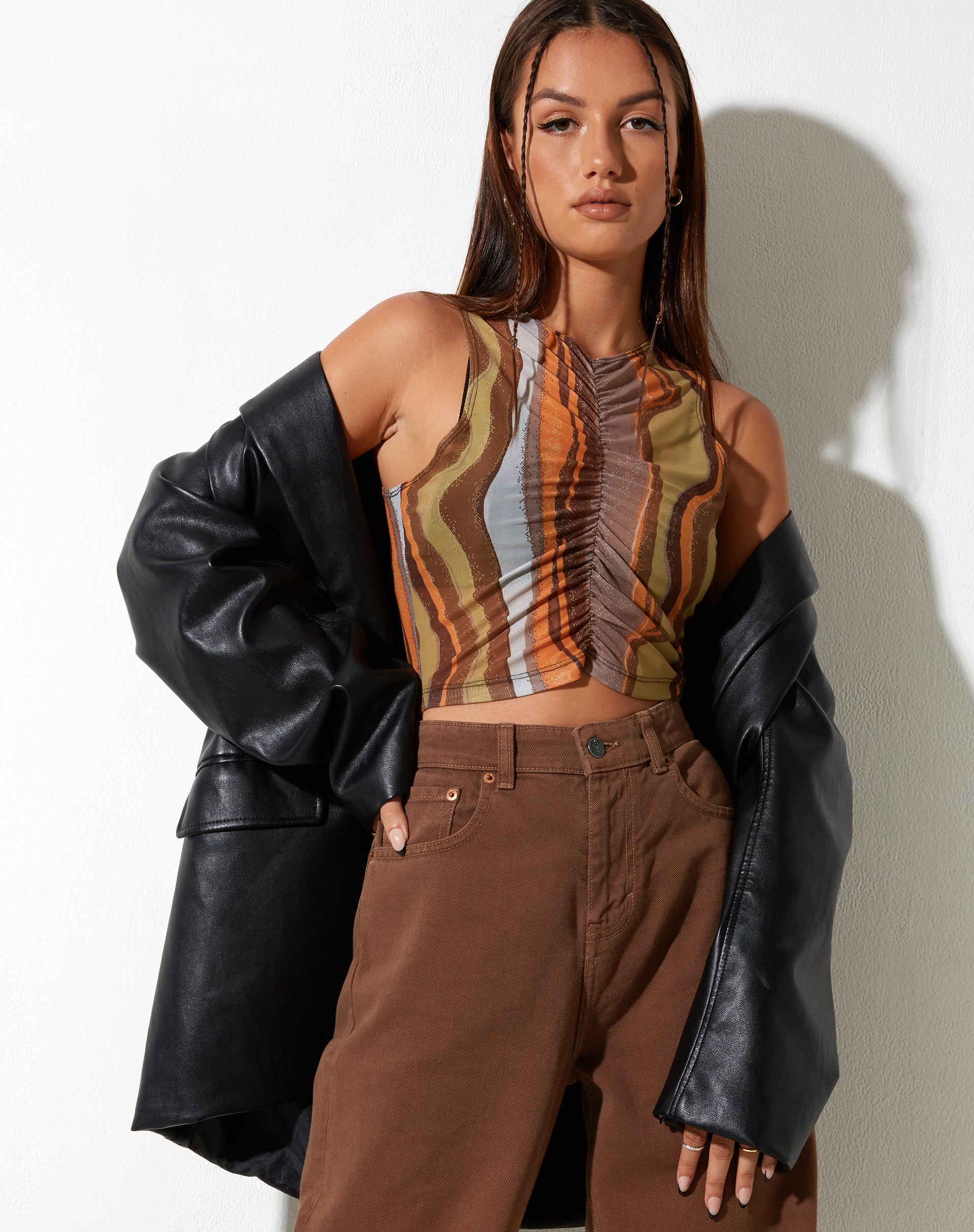 Bild von MOTEL X IRIS Birka Vest Top in erdigem Farbverlauf