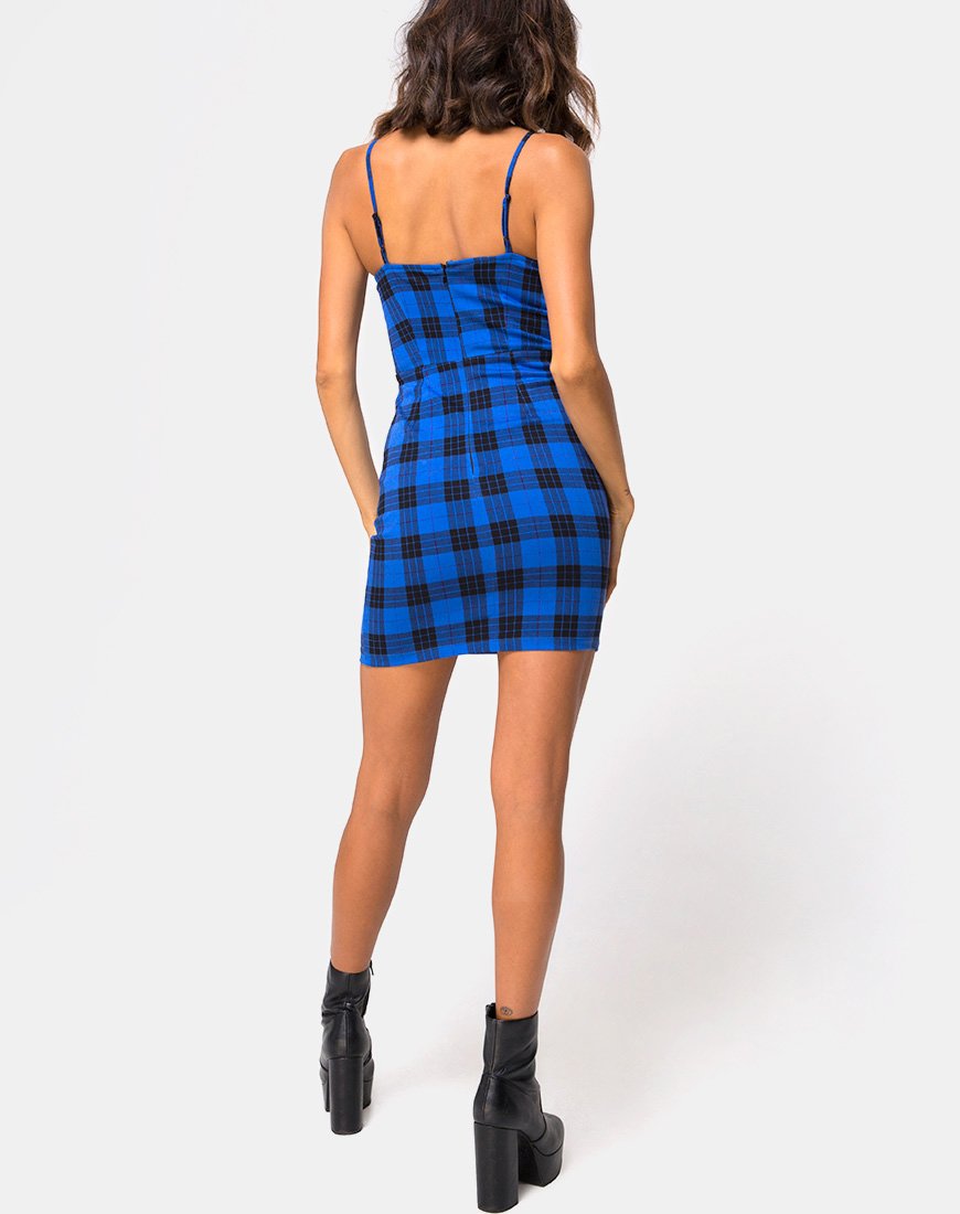 Image of Boco Minikleid in Tartan Blau