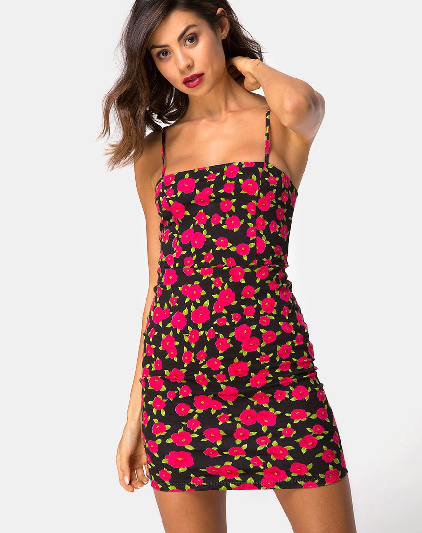 Bild von Boco Bodycon Kleid in Red Bloom
