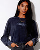Bild von Boli Crop Tee in schwarzer Wäsche Tribal Angelo