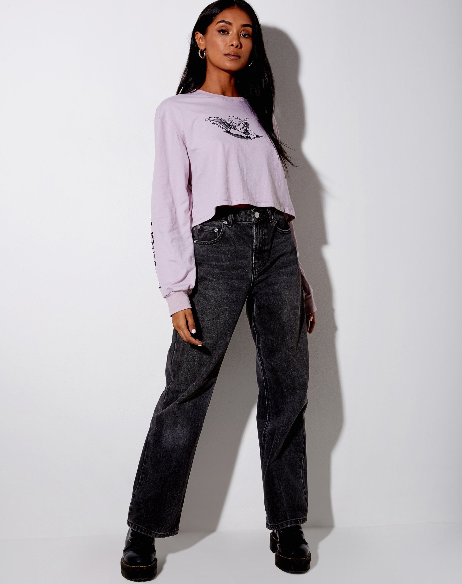 Bild von Boli Crop Tee in Violett Angelo Angel Energy
