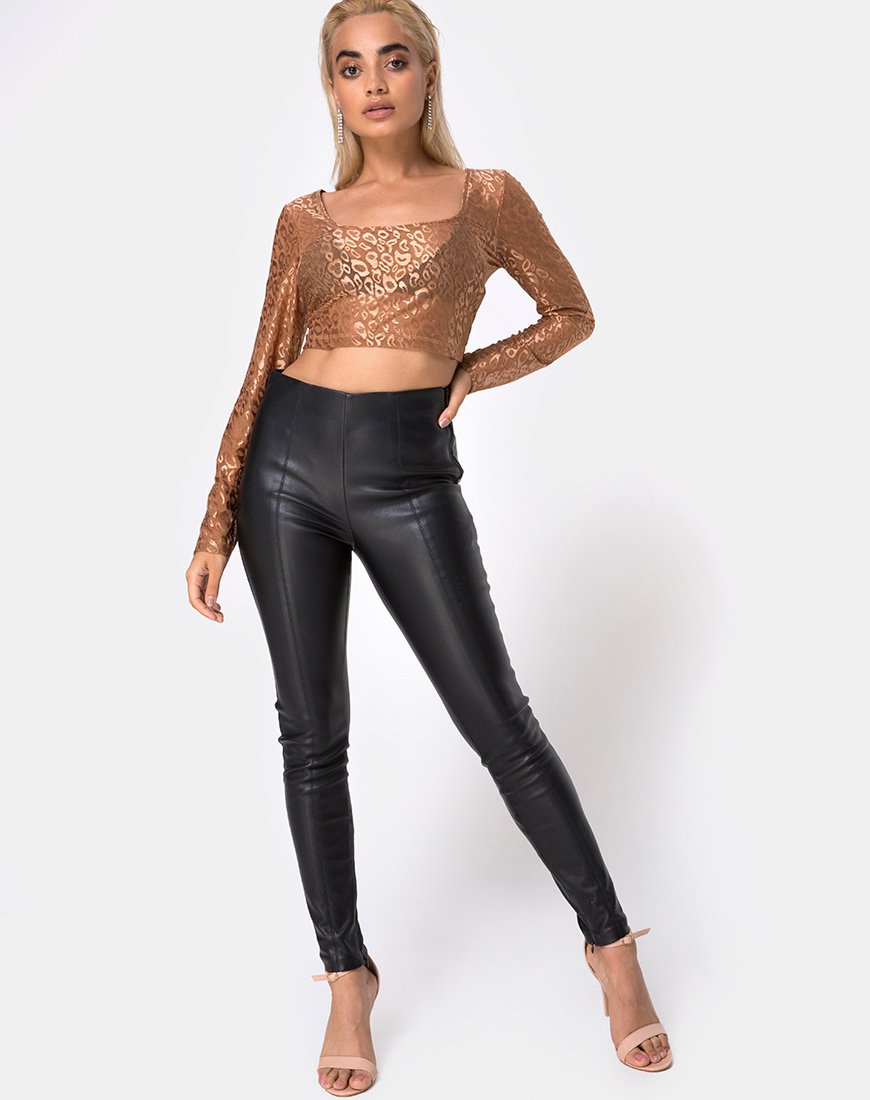 Image von Bon Top in Leopard Sheen Net Caramel