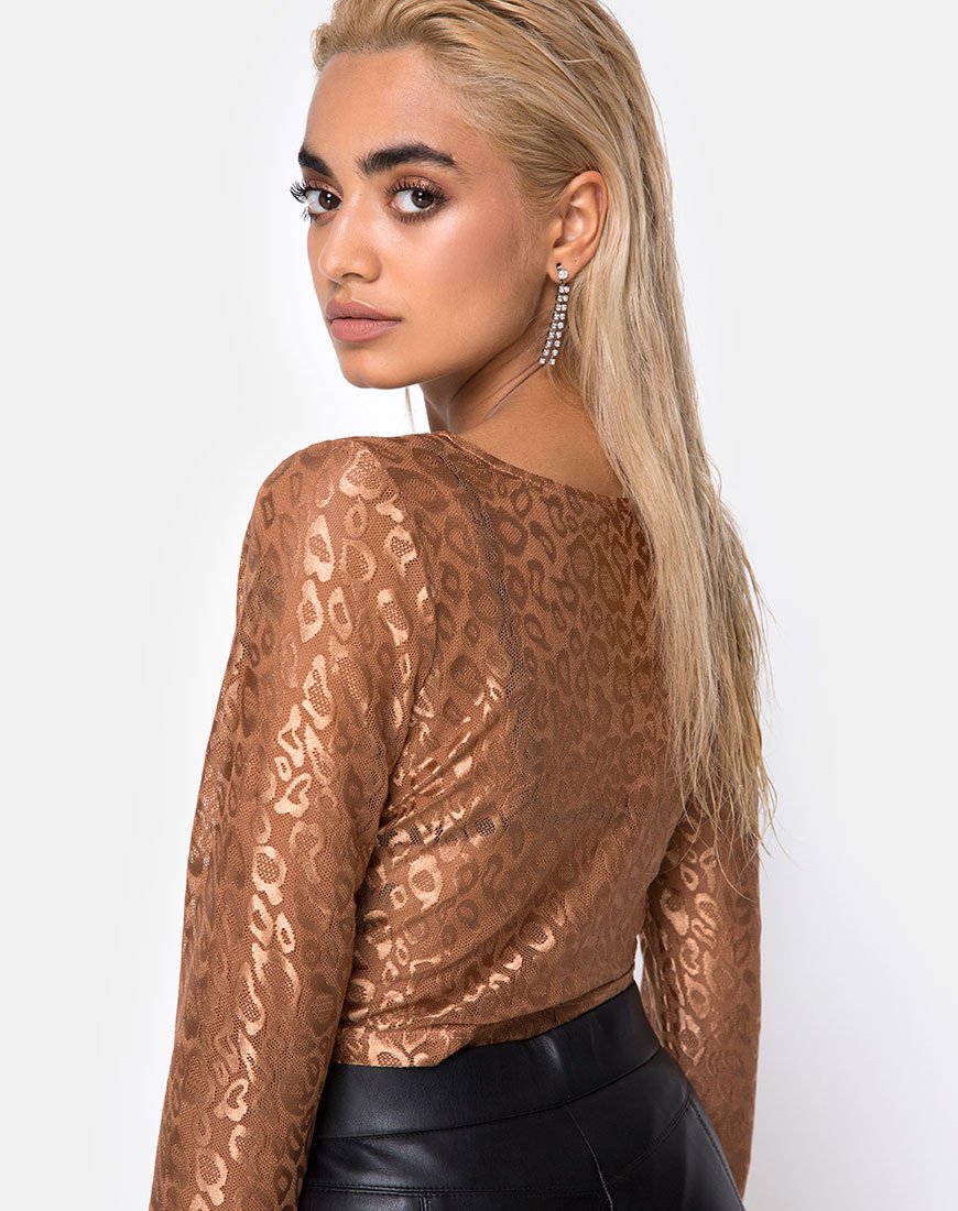 Image von Bon Top in Leopard Sheen Net Caramel
