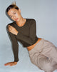Image of Bon Langärmeliges Top in Olive