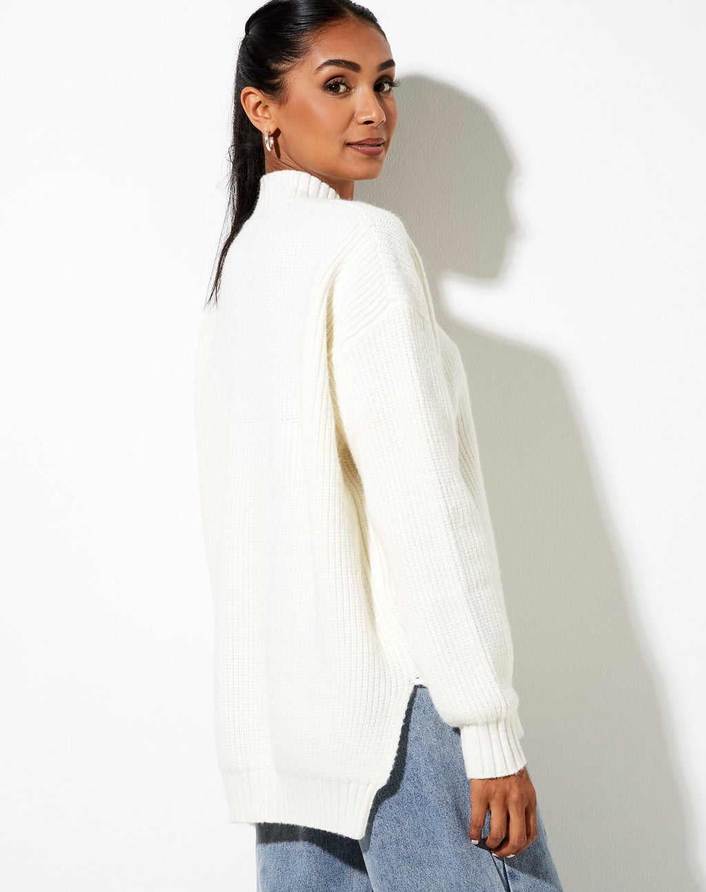 Bondy Pullover aus elfenbeinfarbenem Strick