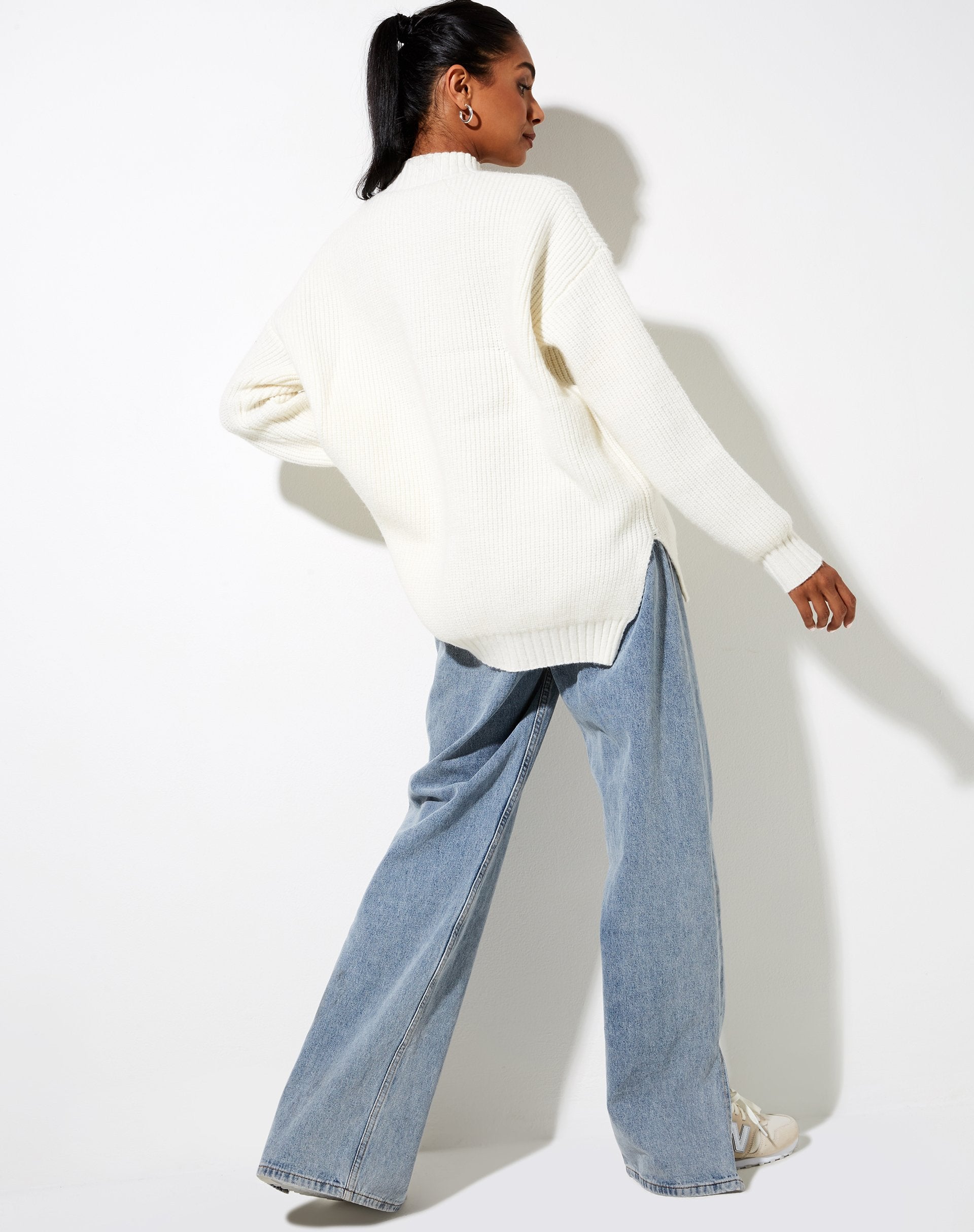 Image of Bondy Pullover aus Strick in Elfenbein
