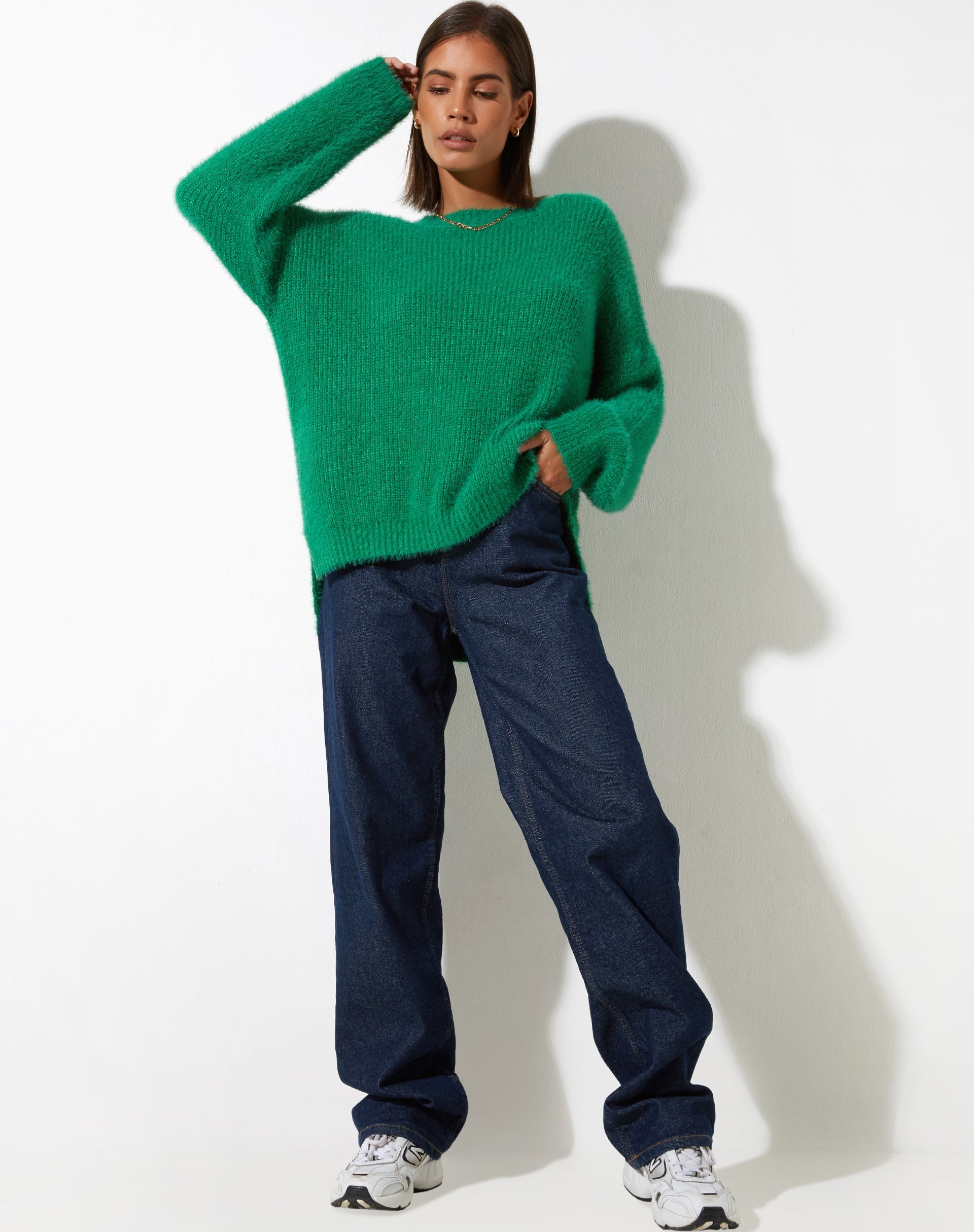 Abbildung des Bondy Pullovers in Knit Kelly Green