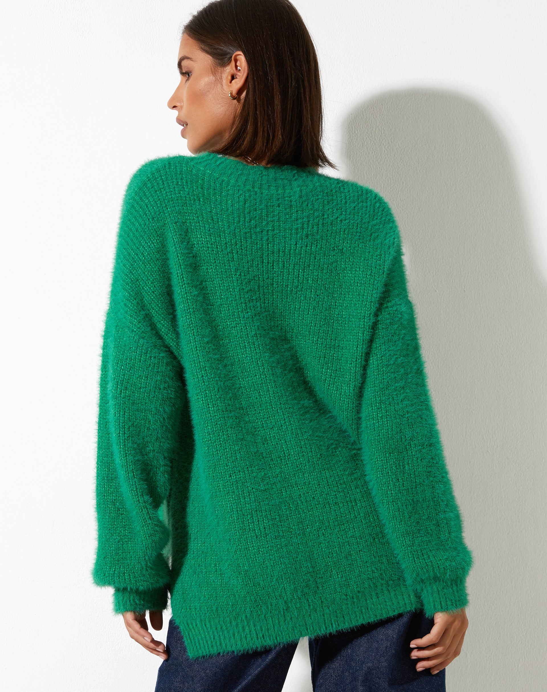 Abbildung des Bondy Pullovers in Knit Kelly Green