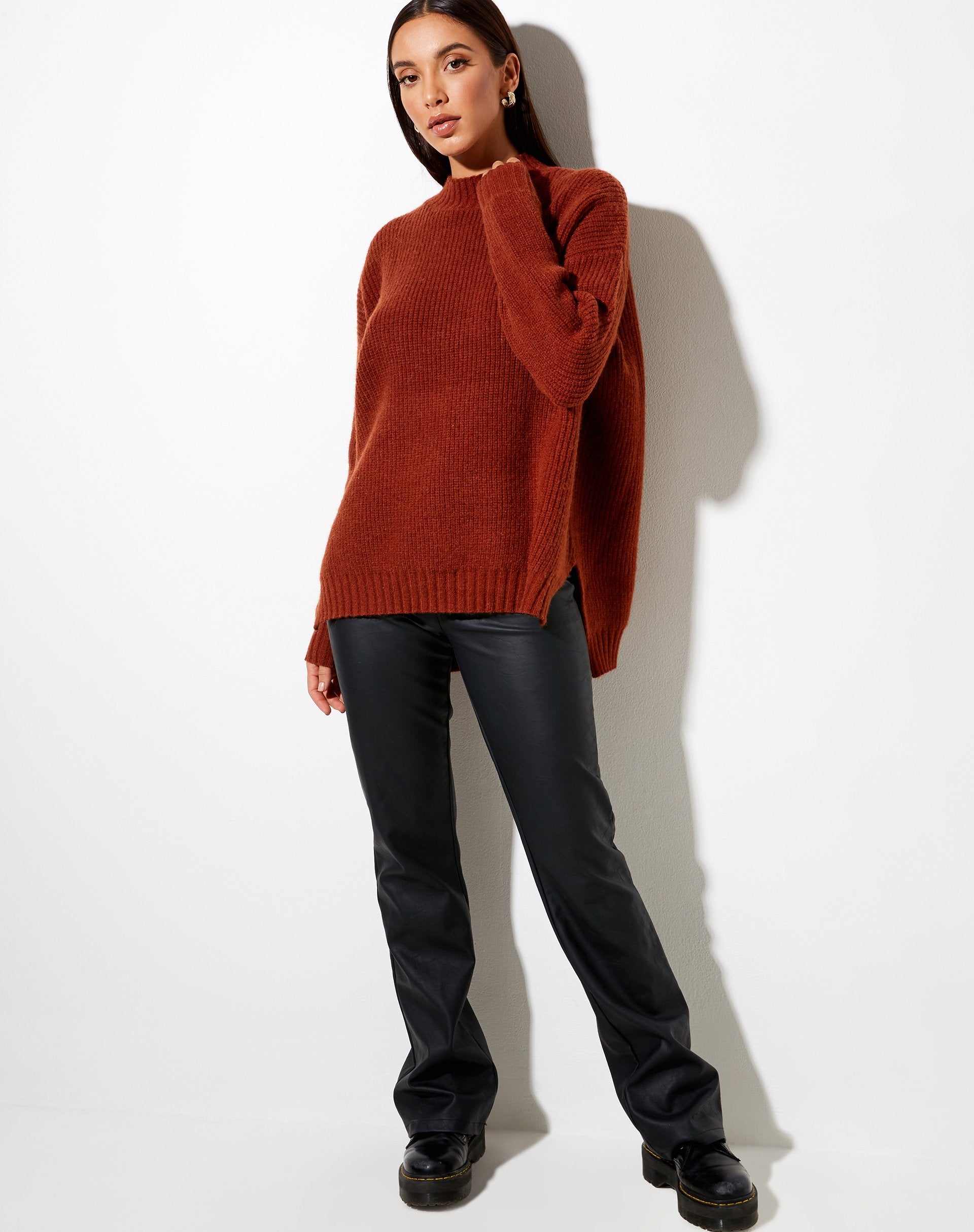 Image of Bondy Pullover in Knit Brick