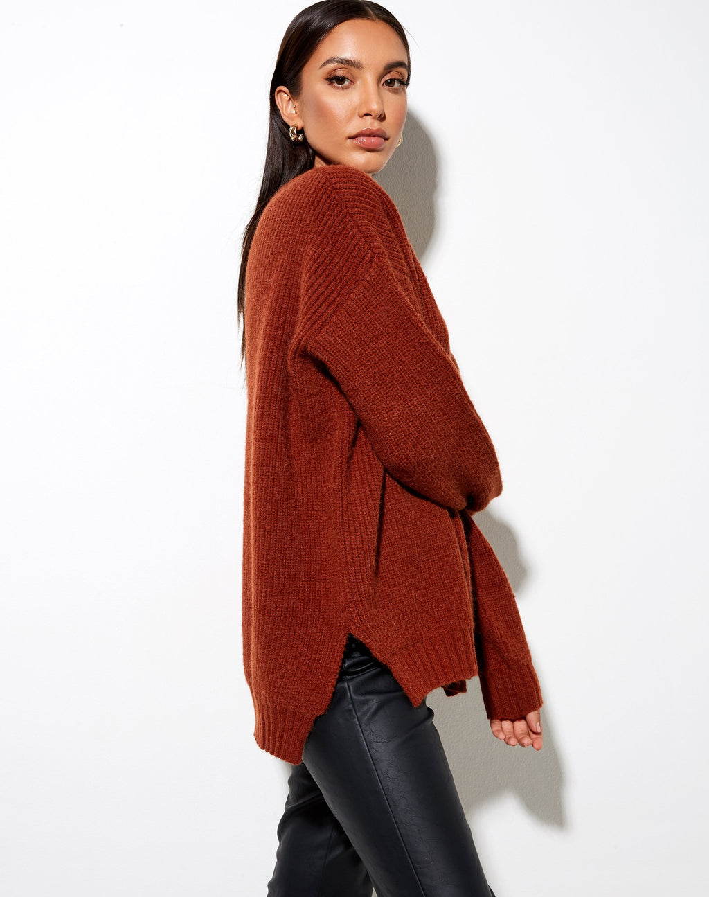 Bondy Pullover in Knit Brick