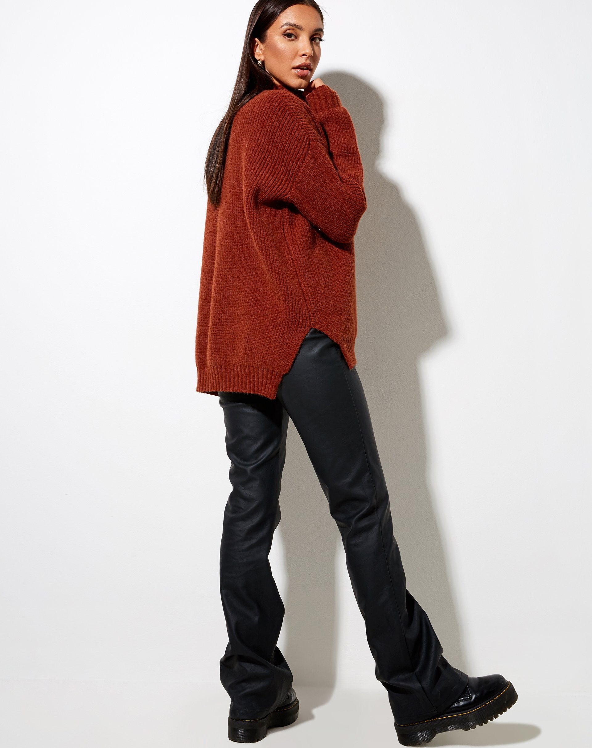 Image of Bondy Pullover in Knit Brick