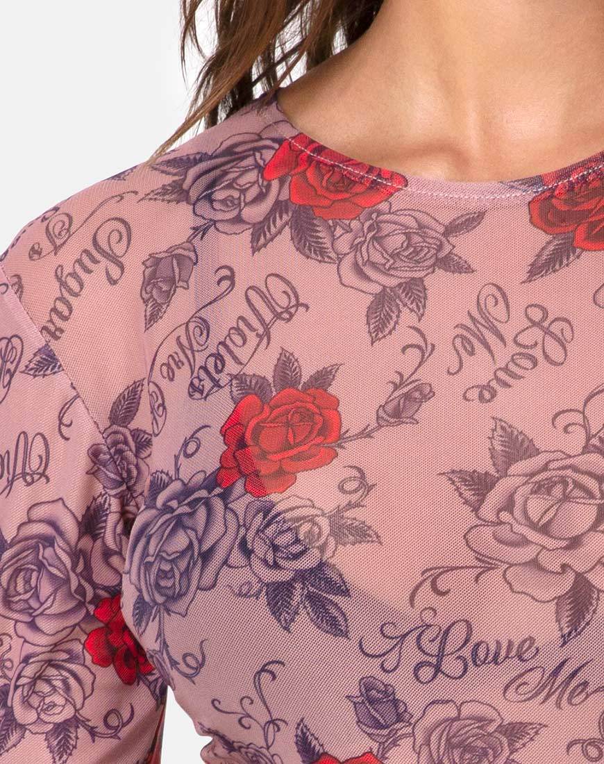 Bild von Bonella Mieder in Rosen sind rot Mesh