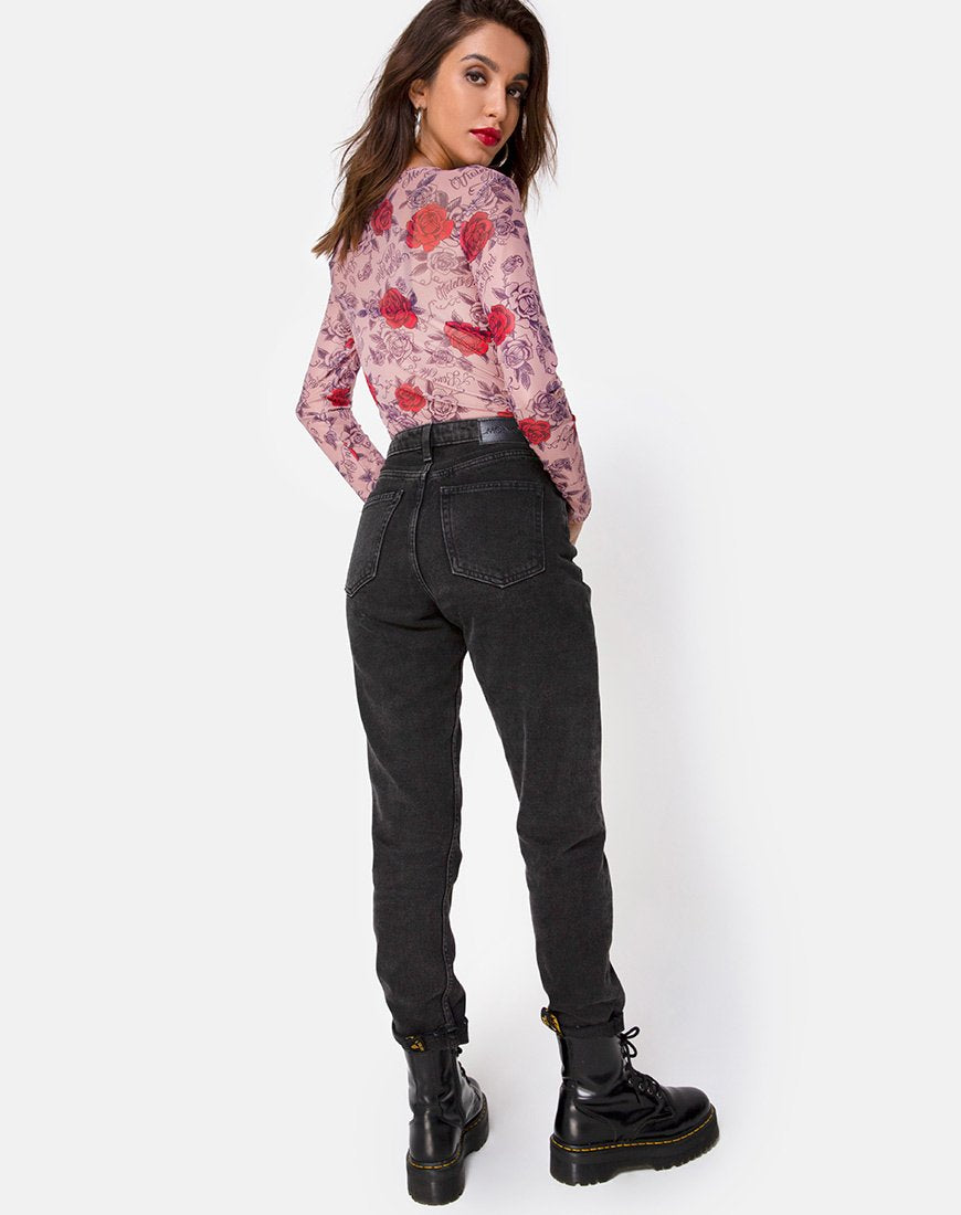 Bild von Bonella Mieder in Rosen sind rot Mesh