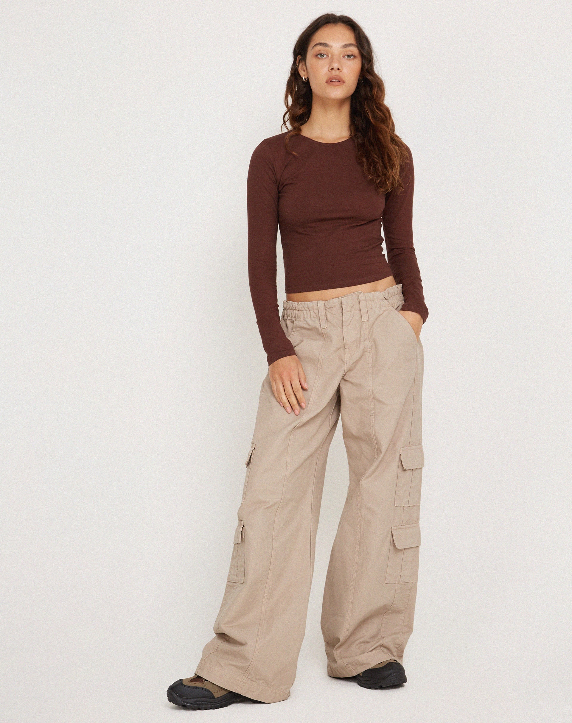 Bild von Bonja Langarm Top in Seal Brown