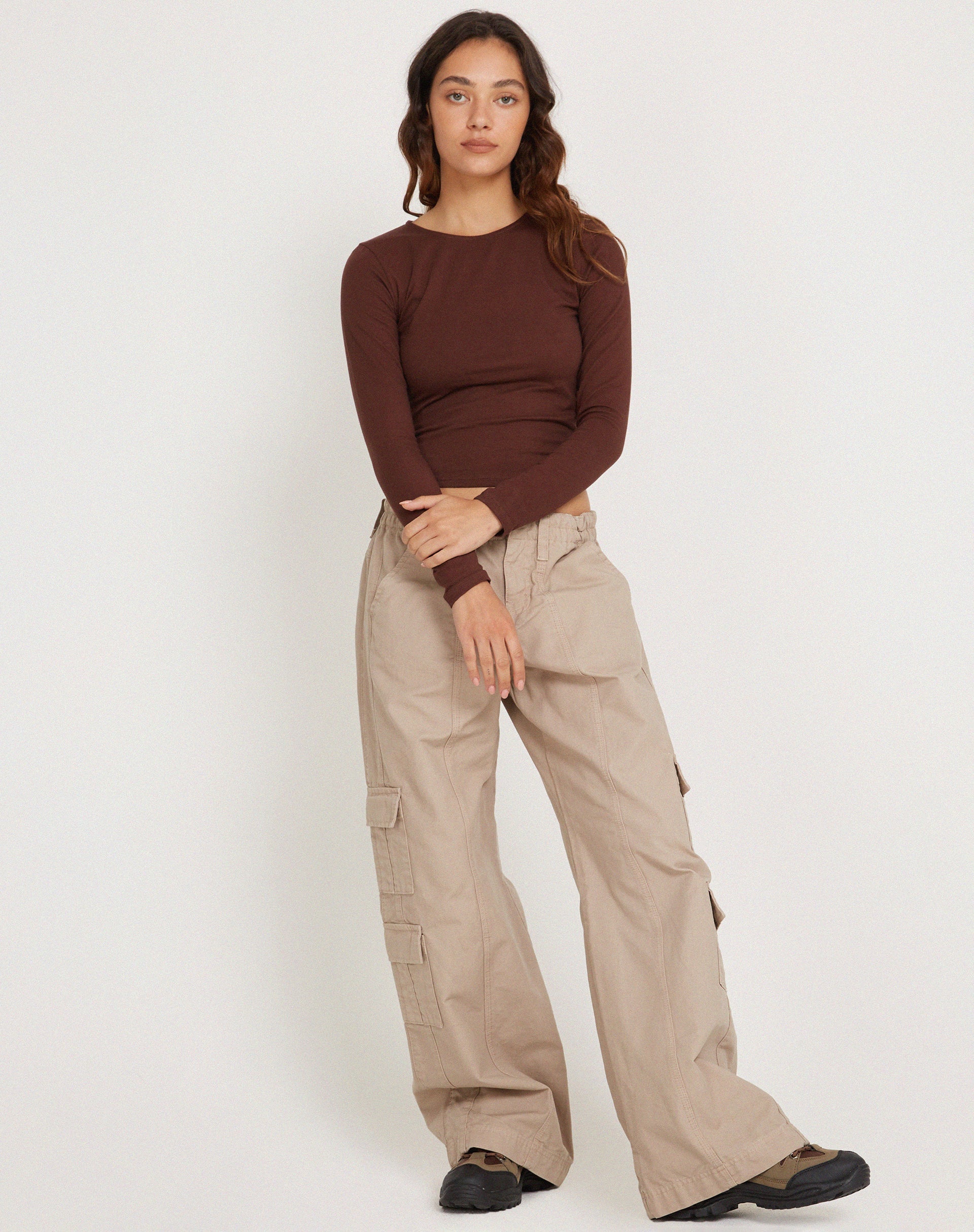 Bild von Bonja Langarm Top in Seal Brown