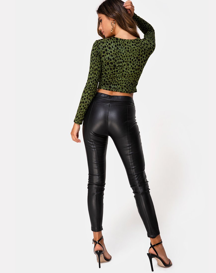 Bild von Bonnie Crop Top in Cheetah Khaki