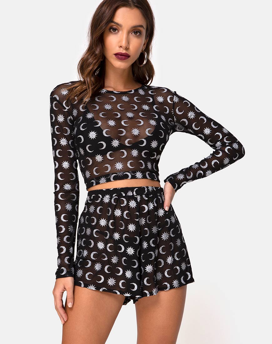 Bild von Boris Short in Over the Moon Schwarz mit Glitter