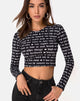 Bild von Bonnie Crop Top in Schwarz Love At First Swipe