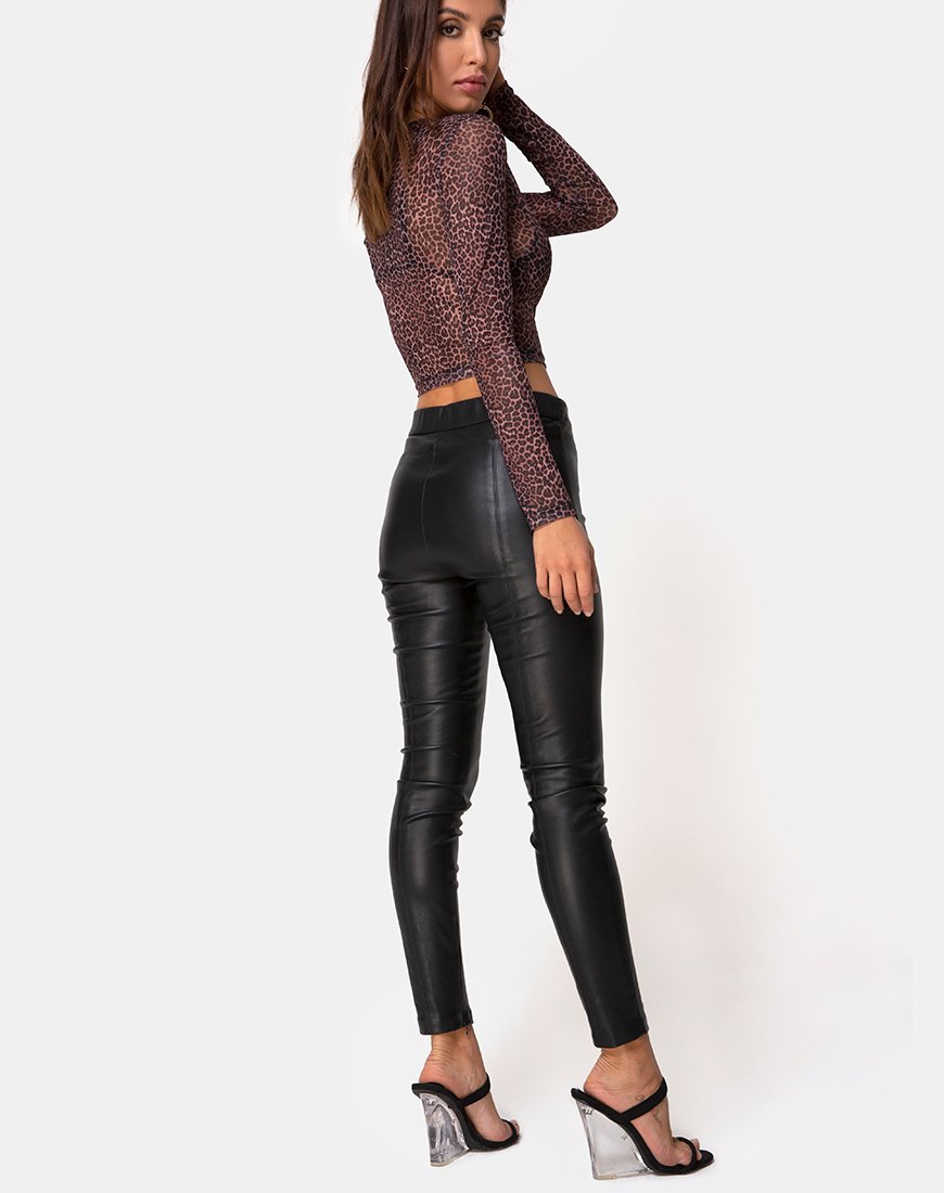 Bild von Bonnie Crop Top in Rar Leopard Mesh
