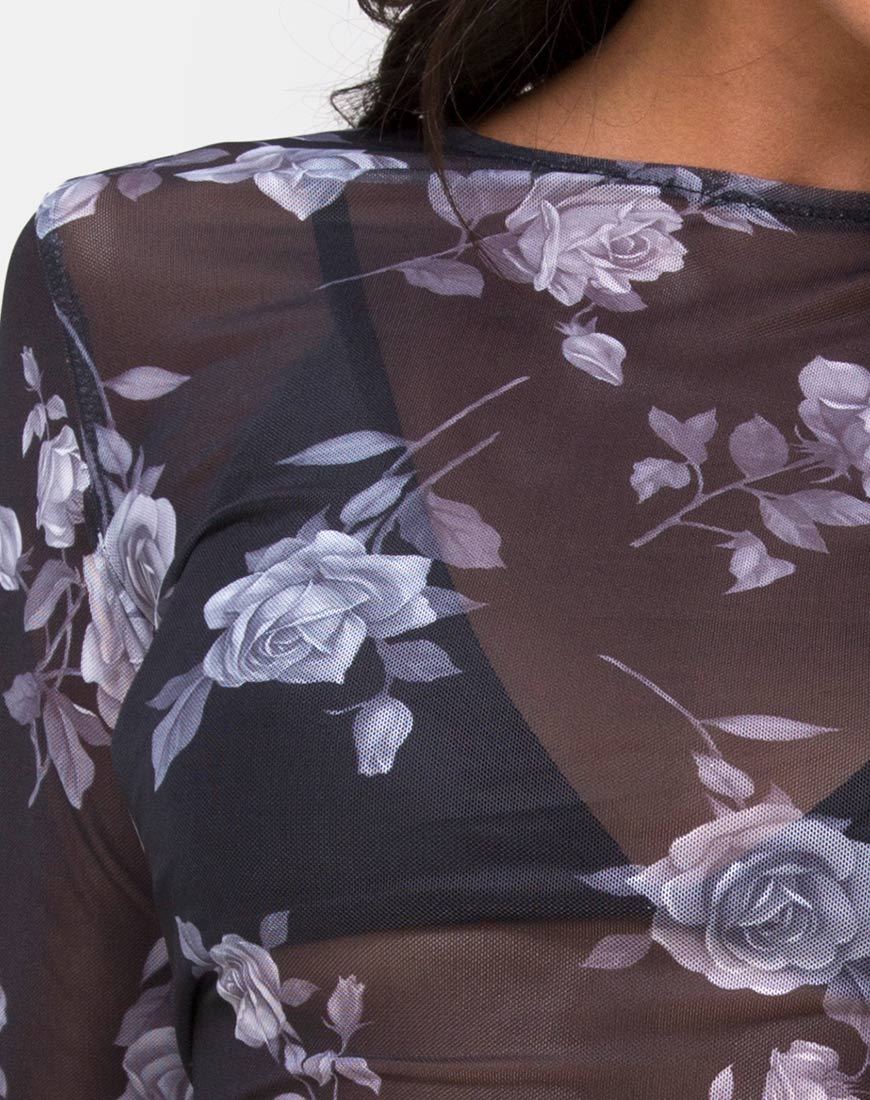 Bild von Bonnie Top in Grau Rose Mesh