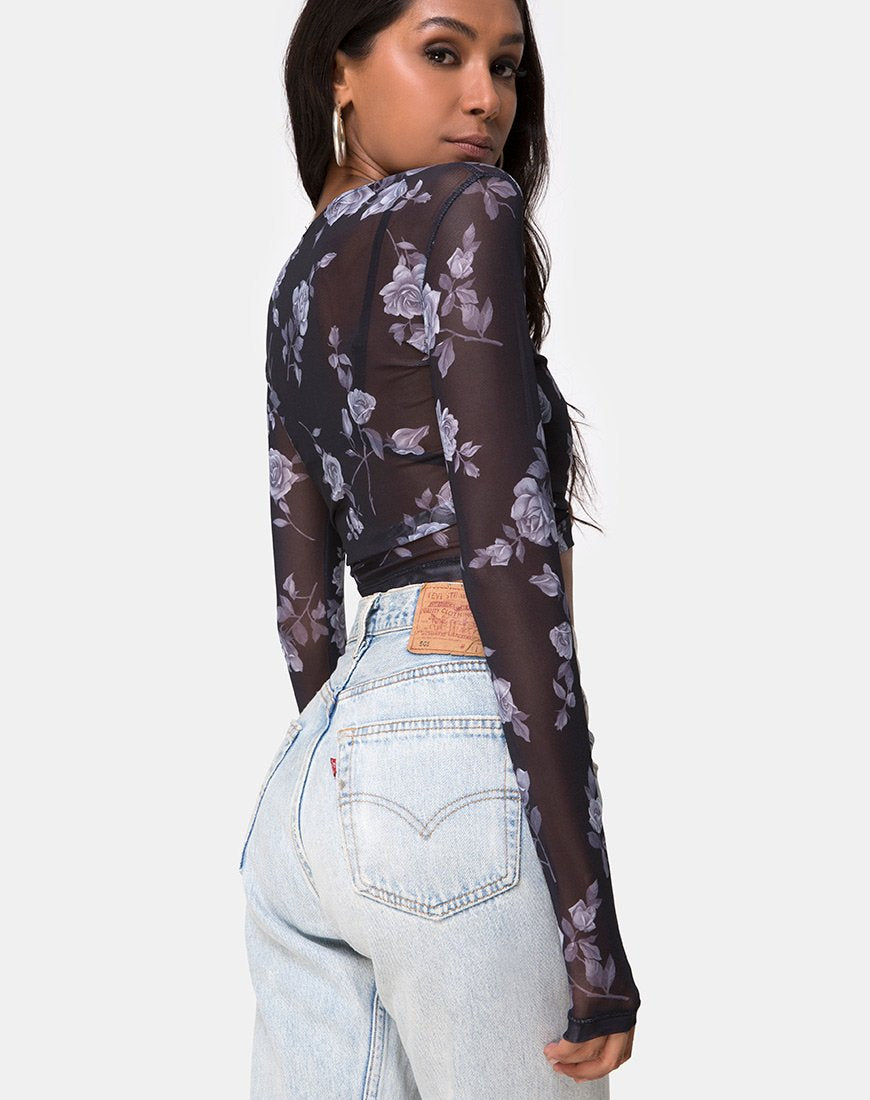 Bild von Bonnie Top in Grau Rose Mesh