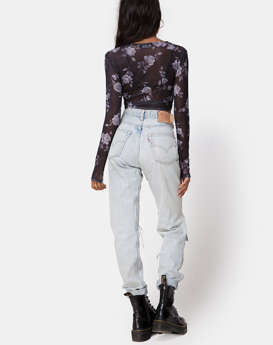 Bild von Bonnie Top in Grau Rose Mesh