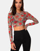 Bild von Bonnie Crop Top in Tiger Rose