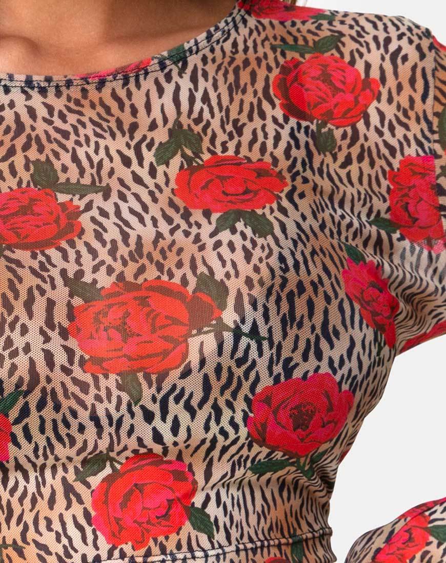 Bild von Bonnie Crop Top in Tiger Rose
