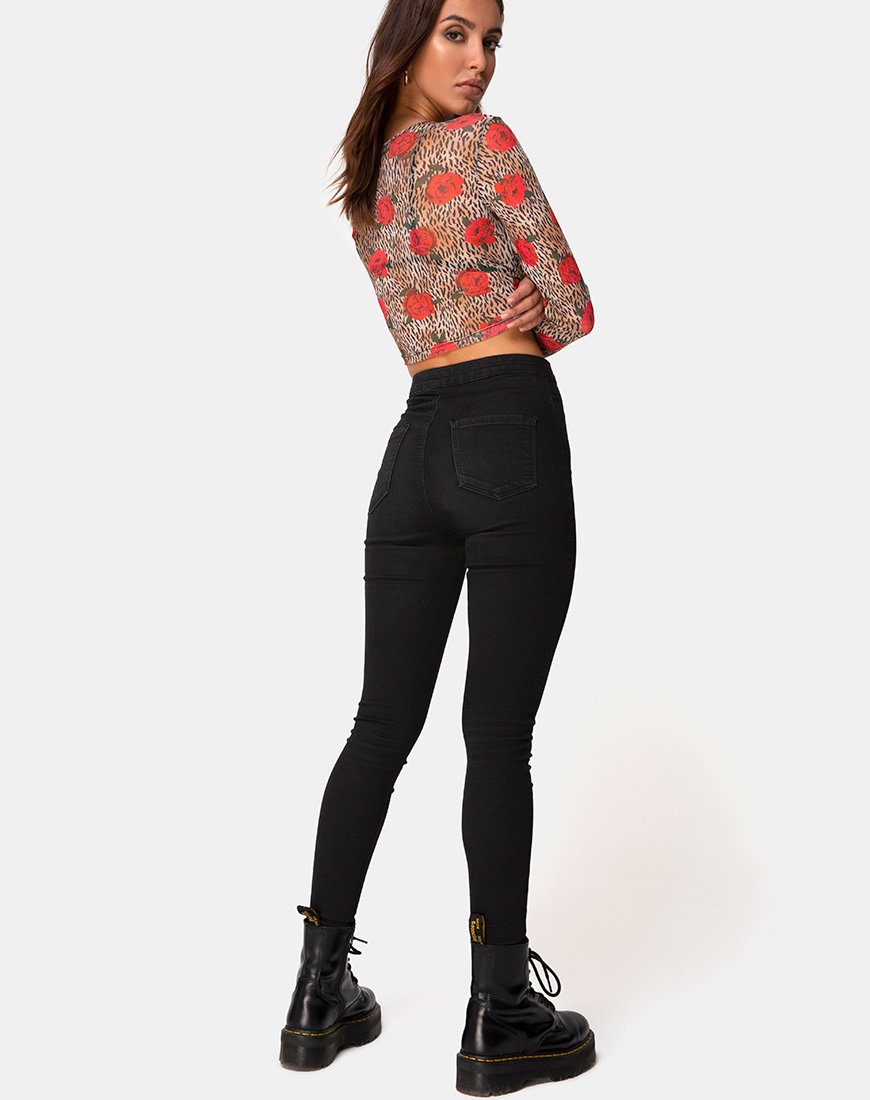 Bild von Bonnie Crop Top in Tiger Rose