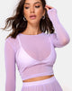 Bild von Bonnie Crop Top in Netz Flieder