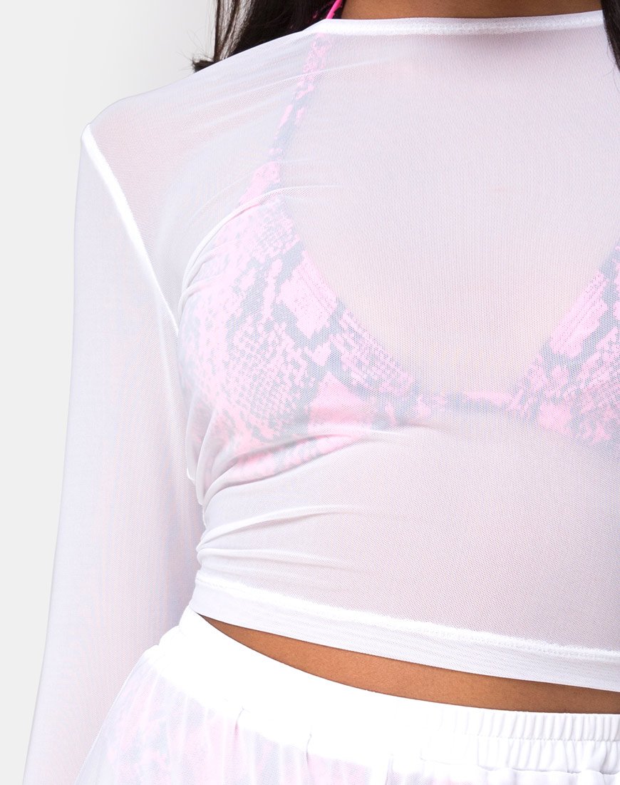 Bild von Bonnie Crop Top aus Netz Weiß