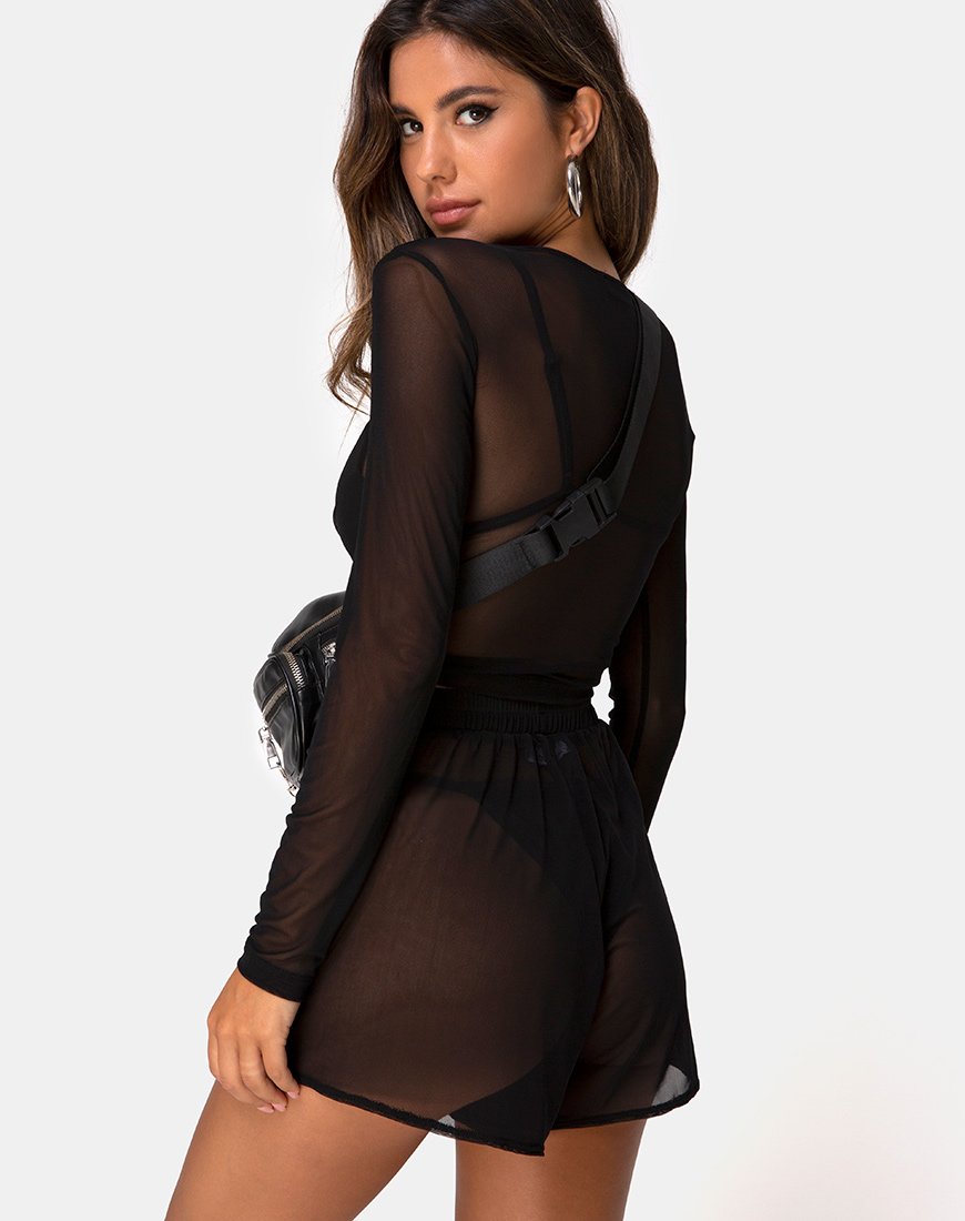 Boris Short aus Mesh Schwarz