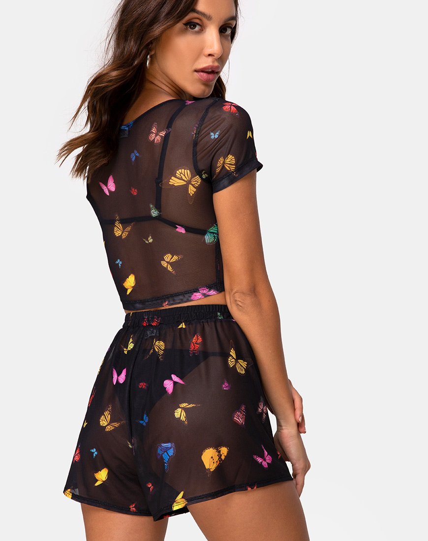 Bild von Boris Short in Mesh Schwarz Schmetterling