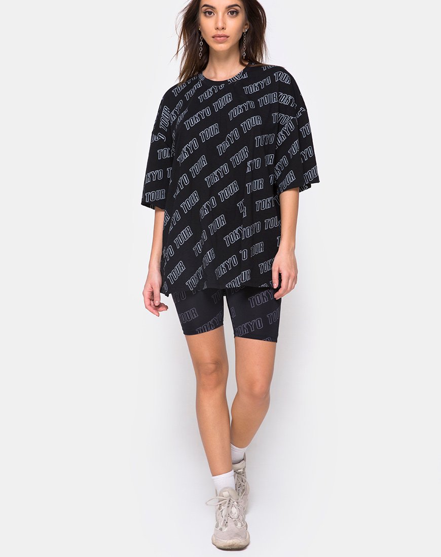 Bild von Botec Oversize Tee in Tokyo Tour Schwarz
