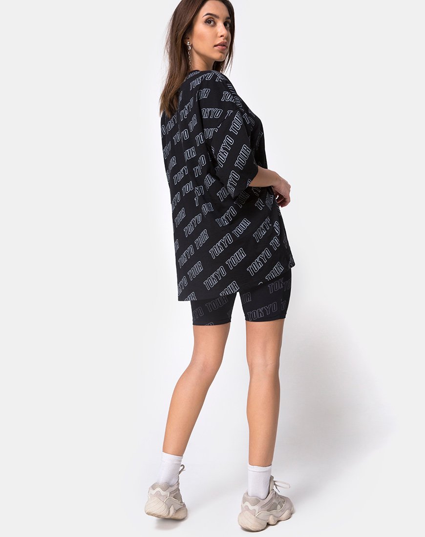 Bild von Botec Oversize Tee in Tokyo Tour Schwarz
