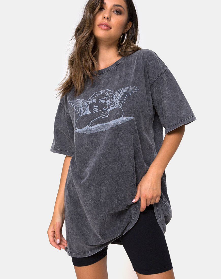 Sunny Kiss Tee in Stone Wash mit Angelo